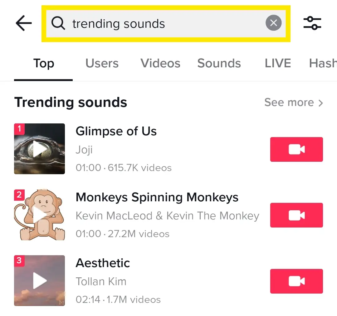 sons tendances de TikTok